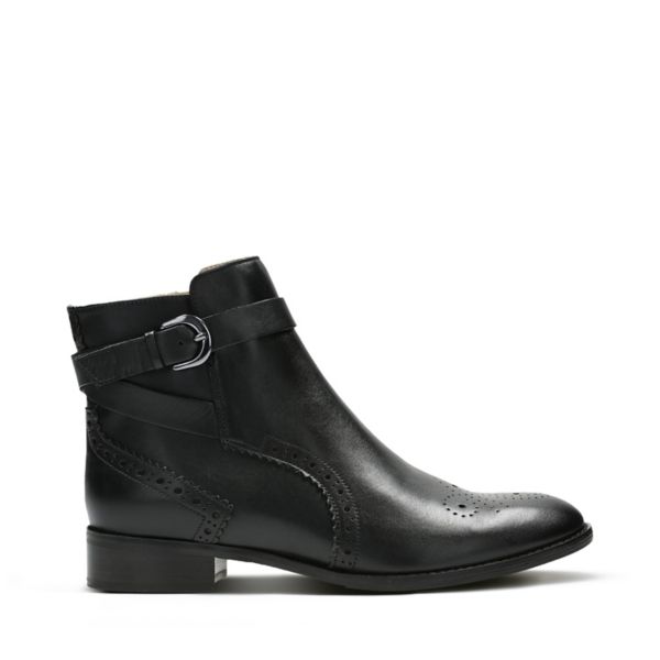 Clarks Womens Netley Olivia Ankle Boots Black | UK-158723